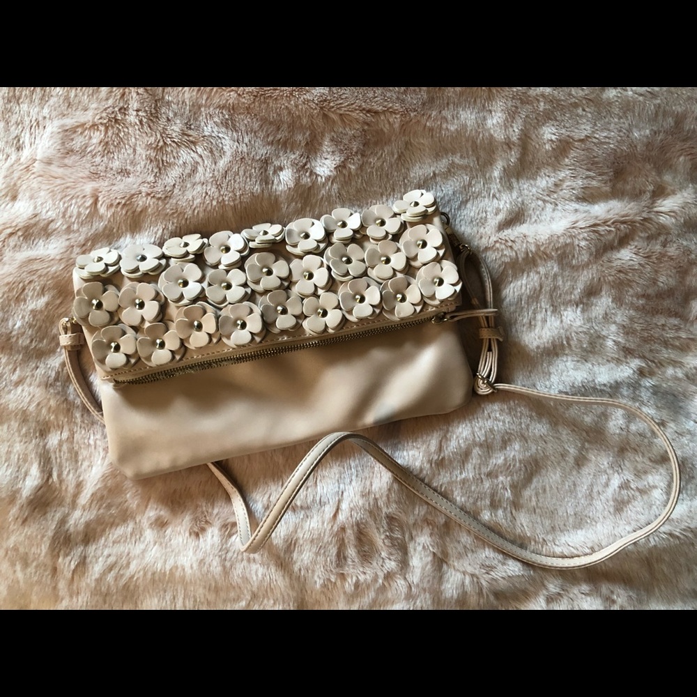 Aldo Floral Pattern Pink Leather Purse